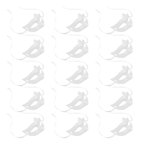 BESTYASH 20 Stück Weiße Kunststoff-Masken zum Bemalen Stabile Maskenbasis für Halloween Fasching Maskenball DIY Kreativspaß Wiederverwendbar Vielseitig für Kostüme und Partys BESTYASH 20 Stück Weiße Kunststoff-Masken zum Bemalen Stabile Maskenbasis für Halloween Fasching Maskenball DIY Kreativspaß Wiederverwendbar Vielseitig für Kostüme und Partys von BESTYASH