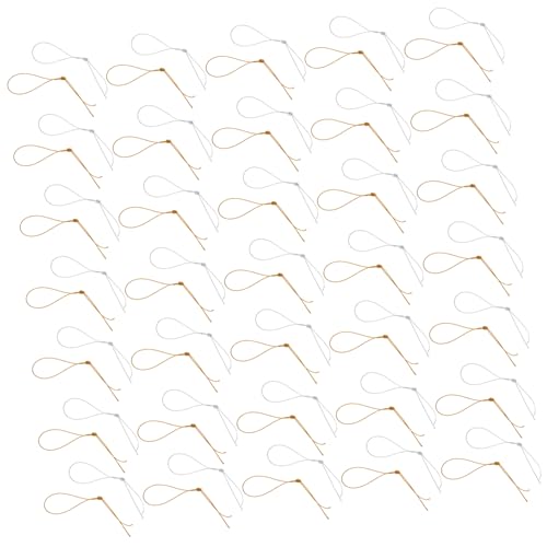 BESTYASH 200 Stück Weihnachtskugel-hängeseil Seilband Aufhänger Aus Draht Ornament-aufhängerseile Ornament Hängendes Seil Metallische Kabel Zierseile Polyester von BESTYASH