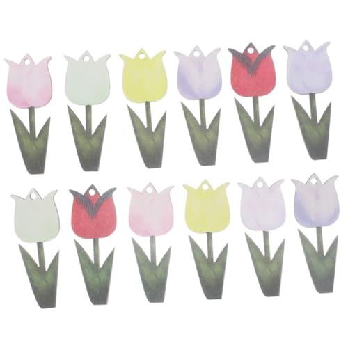 BESTYASH 24 Stück Teiliges Holzanhänger Tulpenform Natürliche Baum Dekoration Handgefertigte Bunte Holzdekoration zum Aufhängen Robustes DIY Dekor für Wand Tür Fenster Garten Geschenkidee BESTYASH 24 Stück Teiliges Holzanhänger Tulpenform Natürliche Baum Dekoration Handgefertigte Bunte Holzdekoration zum Aufhängen Robustes DIY Dekor für Wand Tür Fenster Garten Geschenkidee von BESTYASH