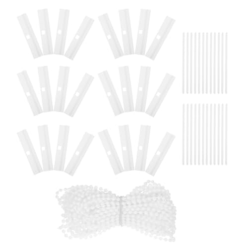 BESTYASH 25 Stück Teiliges Vertikale Lamellenvorhang Ersatzteile mit Weißen Perlenkette Einfache Montage Passend Stabile Blindzubehörteile für Fenster und Büro Praktische von BESTYASH