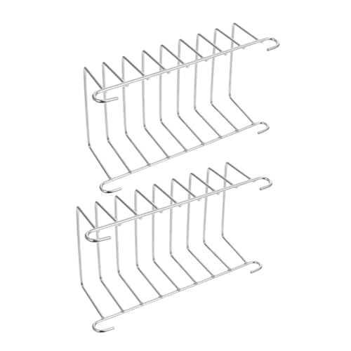 BESTYASH 2stücke Air-fryer-rack Aus Edelstahl Grillrost Für Küche Dampfrost Und Spießrost Für Heißluftfritteuse Brot Racks Zum Braten Und Backen Leicht Zu Reinigen von BESTYASH