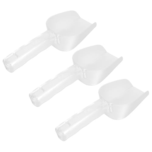 BESTYASH 3 Stück Praktische Acryl Küchenschaufel Eisportionierer und Lebensmittelschaufel für Reis Mehl Trockenfrüchte Vielseitig Einsetzbar Bpa frei Robust Leicht zu Reinigen von BESTYASH