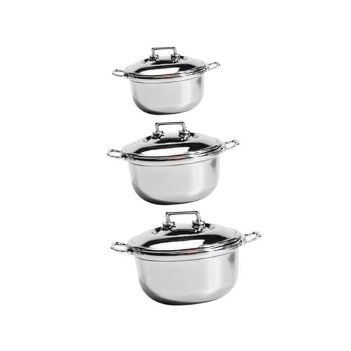 BESTYASH 3 Stück Teiliges Mini kochgeschirr aus Robustem Legierungs material Detailgetreue Miniatur Suppentöpfe für Kinderküche Langlebige Imitation Edelstahl Zubehör für Spielküchen und BESTYASH 3 Stück Teiliges Mini kochgeschirr aus Robustem Legierungs material Detailgetreue Miniatur Suppentöpfe für Kinderküche Langlebige Imitation Edelstahl Zubehör für Spielküchen und von BESTYASH