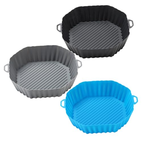 BESTYASH 3 Stück Teiliges Silikon Airfryer Backblech Hitzebeständig Antihaftbeschichtet Wiederverwendbar Geeignet für Heißluftfritteuse Mikrowelle und Ofen mit Rutschfester Struktur zur BESTYASH 3 Stück Teiliges Silikon Airfryer Backblech Hitzebeständig Antihaftbeschichtet Wiederverwendbar Geeignet für Heißluftfritteuse Mikrowelle und Ofen mit Rutschfester Struktur zur von BESTYASH