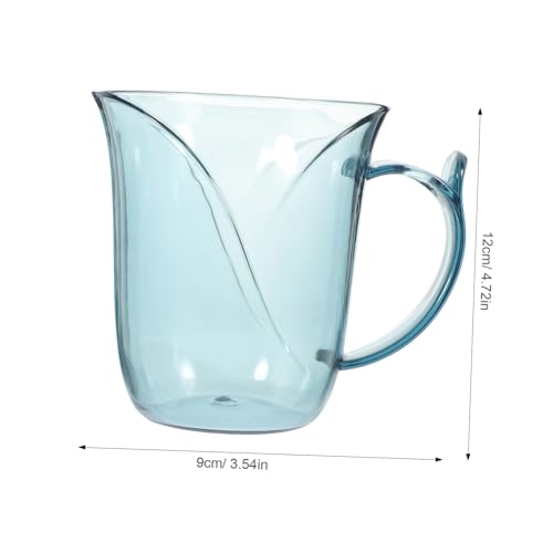 BESTYASH 3 Stück Teiliges Wiederverwendbare Zahnbürstenbecher aus Transparentem Kunststoff Bpa frei mit Praktischem Griff für Badezimmer und Küche Modernes Design in Blau Orange und Grün von BESTYASH