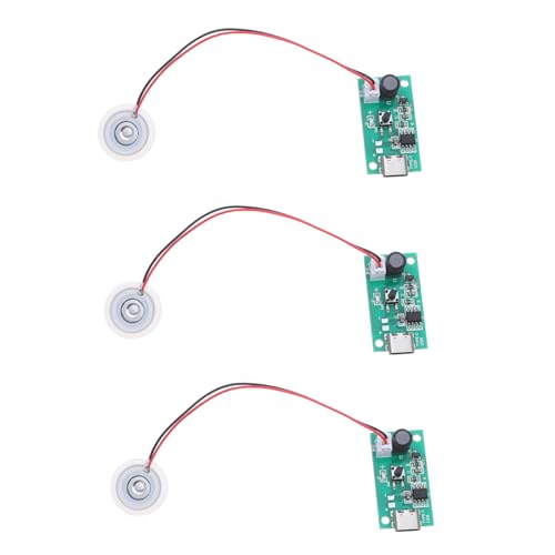 BESTYASH 3 Stück USB Mini Luftbefeuchter Zerstäubermodul mit Ultrafeinen Nebelplatten Niederspannung Energiesparend DIY Geeignet für Pflanzen Aromatherapie und Dekofontänen von BESTYASH