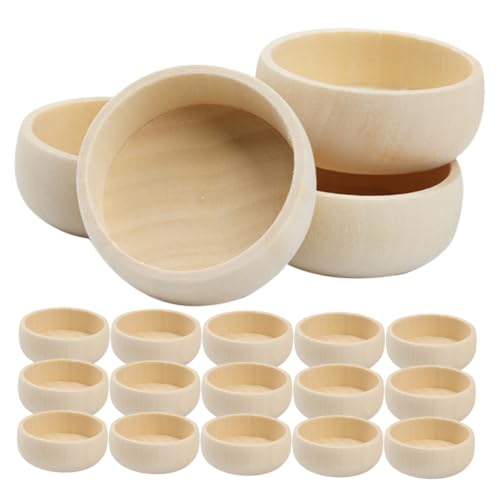 BESTYASH 30 Stück Mini Holzschalen Set Teilig Unlackierte Dipschalen für Saucen Snacks und Ätherische Öle für Partys und Kreative DIY Projekte BESTYASH 30 Stück Mini Holzschalen Set Teilig Unlackierte Dipschalen für Saucen Snacks und Ätherische Öle für Partys und Kreative DIY Projekte von BESTYASH