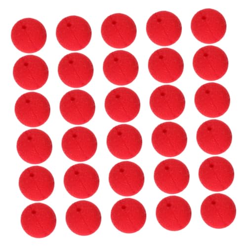 BESTYASH 30 Stück Rote Schaumstoff Clownnasen Leichte Karneval Party Dekoration Bequeme Kostüm Accessoires für Erwachsene für Zirkus und Fasching von BESTYASH