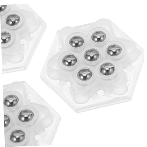 BESTYASH 32 Stück Mini Silent Caster Räder Selbstklebend Drehbar Edelstahl Möbelrollen Für Kleine Möbel Aufbewahrungsboxen Leichtlaufend Robust von BESTYASH