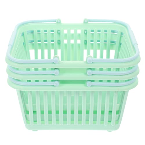 BESTYASH 3Stücke Aufbewahrungskörbe aus Kunststoff Tragbare Einkaufskörbe für Lebensmittel und Badezimmer Praktische Organizer Frischem für Zuhause von BESTYASH