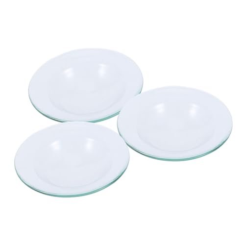 BESTYASH 3stücke Runde Glas Schüssel Für Wachsschmelzeinsätze Aromaölschale Ersatzschale Für Wachsbrenner Wärmeschale Kerzenwärmerplatte Wachswärmerplatte Kleine Weiße Schalen von BESTYASH