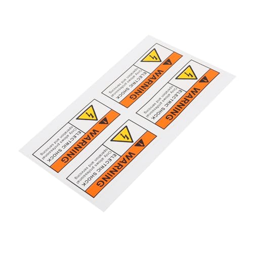BESTYASH 4 Stück Achtung Elektro Aufkleber Hochspannung Warnung Sticker für Elektrische Geräte Langlebig UV Beständig für Innenräume um Elektrische zu Gewährleisten BESTYASH 4 Stück Achtung Elektro Aufkleber Hochspannung Warnung Sticker für Elektrische Geräte Langlebig UV Beständig für Innenräume um Elektrische zu Gewährleisten von BESTYASH