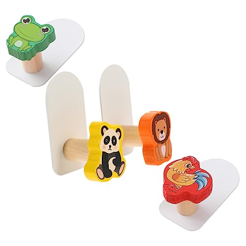 BESTYASH 4 Stück Klebehaken mit Tiermotiven Starke Selbstklebende Wandhaken Rückstandsfrei für Schlafzimmer Küche Flur Cartoon Garderobenhaken zum Aufhängen von Handtüchern Mänteln Taschen von BESTYASH