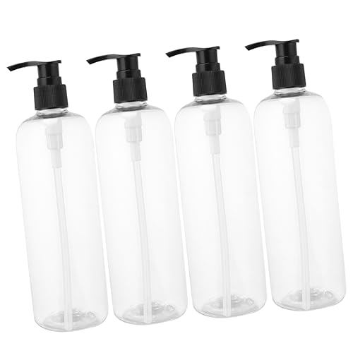BESTYASH 4 Stück Nachfüllbare Pumpflasche für Shampoo Duschgel und Lotion Transparente Flasche mit Schwarzem Pumpkopf für Reisen und Flüssigkeiten Sicher und Tragbar BESTYASH 4 Stück Nachfüllbare Pumpflasche für Shampoo Duschgel und Lotion Transparente Flasche mit Schwarzem Pumpkopf für Reisen und Flüssigkeiten Sicher und Tragbar von BESTYASH