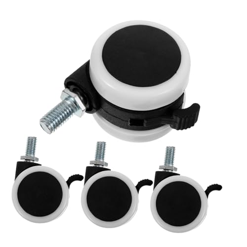 BESTYASH 4 Stück Schwerlast Lenkrollen mit Bremse Leise Möbelrollen für Babybett Regal und Möbel Einfache Montage Belastbare Drehbare Transportrollen von BESTYASH