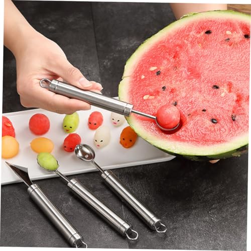 BESTYASH 4 Stück Teiliges Fruit Baller mit Ergonomischen Melonenlöffeln in Verschiedenen Formen Langlebig und Leicht für Obst DIY und Vielseitigen Kücheneinsatz von BESTYASH
