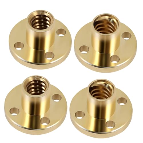 BESTYASH 4 Stück Teiliges Kupfer trapezgewindemutter Gewindespindel Steigung Ersatzteile Langlebig Präzise Anti backlash Zubehör für DIY Drucker BESTYASH 4 Stück Teiliges Kupfer trapezgewindemutter Gewindespindel Steigung Ersatzteile Langlebig Präzise Anti backlash Zubehör für DIY Drucker von BESTYASH