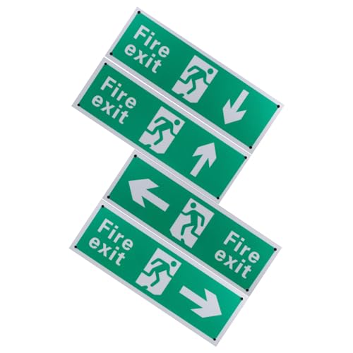 BESTYASH 4 Stück Teiliges Notausgangsschild aus Metall mit Pfeilen Rechts Links oben Unten für Einkaufszentrum Sichtbare Feuerwehr fluchtwegkennzeichnung Einfach zu Montieren Geeignet für BESTYASH 4 Stück Teiliges Notausgangsschild aus Metall mit Pfeilen Rechts Links oben Unten für Einkaufszentrum Sichtbare Feuerwehr fluchtwegkennzeichnung Einfach zu Montieren Geeignet für von BESTYASH