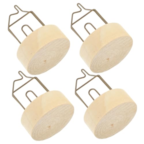 BESTYASH 4 Stück Teiliges Runde Holz Tischkartenhalter mit Metallclip Dekorative Notizclips für Schreibtisch Tischdekoration Vielseitige Platzkartenständer für Partys und Büro von BESTYASH