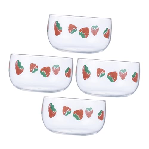 BESTYASH 4 Stück Teiliges Schüssel mit Erdbeermuster Vielseitige Salatschalen und Dessertschalen Spülmaschinengeeignet Haushalts Schalen für Obst Salat und Eiscreme BESTYASH 4 Stück Teiliges Schüssel mit Erdbeermuster Vielseitige Salatschalen und Dessertschalen Spülmaschinengeeignet Haushalts Schalen für Obst Salat und Eiscreme von BESTYASH
