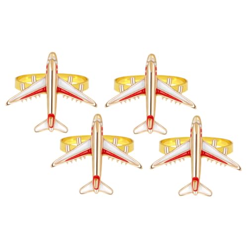 BESTYASH 4 Stück Teiliges Serviettenring aus Flugzeugform Serviettenhalter für Tischdekoration rutschfeste Serviettenringe für Hochzeit Geburtstag Festliche Dinner Partys BESTYASH 4 Stück Teiliges Serviettenring aus Flugzeugform Serviettenhalter für Tischdekoration rutschfeste Serviettenringe für Hochzeit Geburtstag Festliche Dinner Partys von BESTYASH