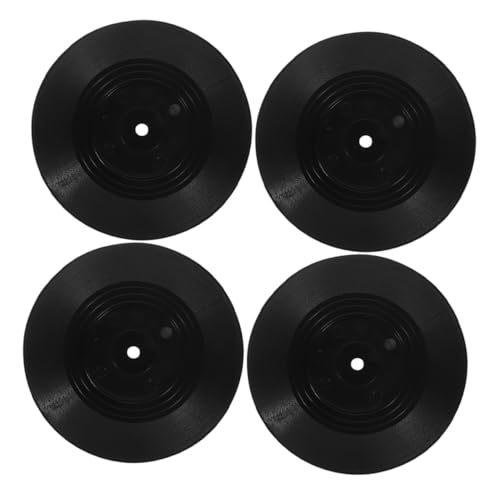 BESTYASH 4 Stück Vinyl Schallplatten Untersetzer aus Robustem Kunststoff rutschfeste Dekorative Tassenuntersetzer Rund Kratzfest Geeignet für Gläser und Becher Schützt Tischoberflächen BESTYASH 4 Stück Vinyl Schallplatten Untersetzer aus Robustem Kunststoff rutschfeste Dekorative Tassenuntersetzer Rund Kratzfest Geeignet für Gläser und Becher Schützt Tischoberflächen von BESTYASH