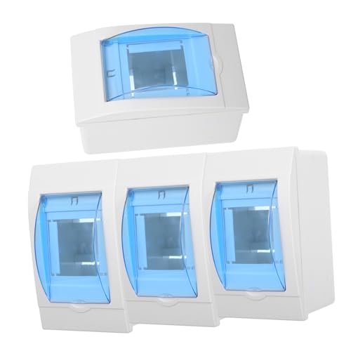 BESTYASH 4 Stück Wasserdichter Verteilerkasten mit Transparenter Abdeckung Stromkreise Einfacher Einbau Robuster Kunststoff Schutz für Innenverkabelung in Haushalt Büro Werkstatt BESTYASH 4 Stück Wasserdichter Verteilerkasten mit Transparenter Abdeckung Stromkreise Einfacher Einbau Robuster Kunststoff Schutz für Innenverkabelung in Haushalt Büro Werkstatt von BESTYASH