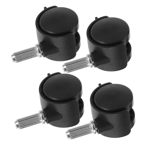 BESTYASH 4 Stück Weiße PU Möbelrollen mit Bremse Geräuscharm Schwere Lenkrollen für Möbel Werkbänke Geräte und Transportwagen Einfache Montage Einsetzbar von BESTYASH