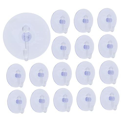 BESTYASH 40 Stück Klare Saugnapf haken mit Starkem Halt für Glaswand Fenster Tür Transparente Saugnäpfe zum Aufhängen Wiederverwendbar Einfach zu Montieren für Bad Küche Wohnzimmer von BESTYASH