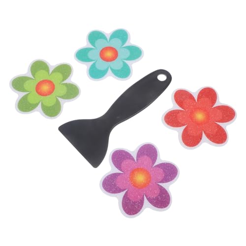 BESTYASH 4stücke rutschfeste Cartoon Fliesenaufkleber Für Kinderzimmer Selbstklebende Dekorative Anti-rutsch Sticker Mit Blumenmustern Für Badewanne Und Badezimmer von BESTYASH