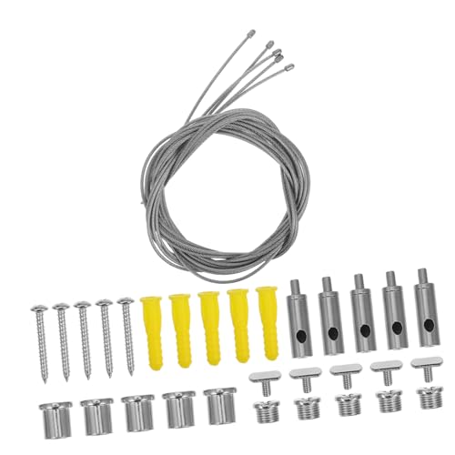 BESTYASH 5 Sätze Robuste Drahtseil Aufhängung für Pendelleuchten Verstellbares Deckenrosette Seilaufhängung Einbauset Langlebiges DIY Kabelhalter für Deckenlampen in Wohn und Schlafzimmer BESTYASH 5 Sätze Robuste Drahtseil Aufhängung für Pendelleuchten Verstellbares Deckenrosette Seilaufhängung Einbauset Langlebiges DIY Kabelhalter für Deckenlampen in Wohn und Schlafzimmer von BESTYASH