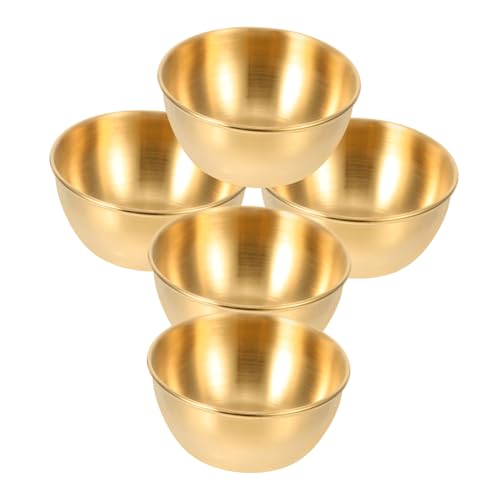 BESTYASH 5 Stück Teiliges Kleine Gewürzschalen aus Runde Schälchen für Dips und Fingerfood Langlebige und Sichere Servierteller für Buffet Restaurant und Zuhause von BESTYASH