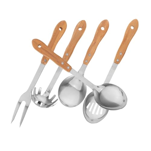 BESTYASH 5 Stück Teiliges Küchenutensilien mit Nachhaltigen Bambusgriffen Hitzebeständigen Edelstahlwerkzeugen Suppenkelle Pastalöffel und Serviergabel Ergonomisch Gestaltet für BESTYASH 5 Stück Teiliges Küchenutensilien mit Nachhaltigen Bambusgriffen Hitzebeständigen Edelstahlwerkzeugen Suppenkelle Pastalöffel und Serviergabel Ergonomisch Gestaltet für von BESTYASH