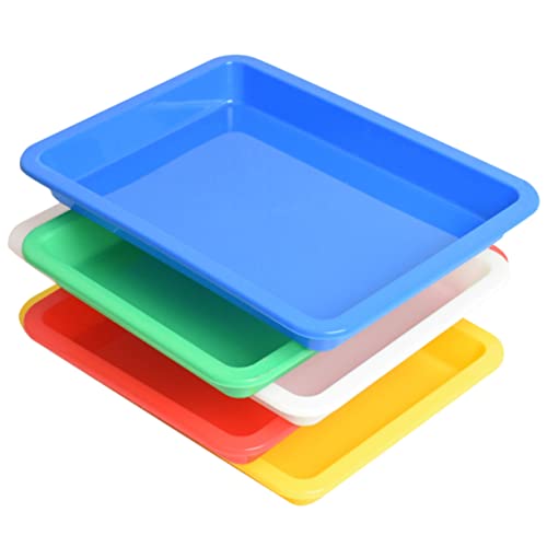 BESTYASH 5 Stück Teiliges Kunststoff Tablett Vielseitiges Aufbewahrungs und Serviertablett für Bastelbedarf DIY Projekte rutschfeste Glatte Oberfläche Leicht zu Reinigen als Organizer für BESTYASH 5 Stück Teiliges Kunststoff Tablett Vielseitiges Aufbewahrungs und Serviertablett für Bastelbedarf DIY Projekte rutschfeste Glatte Oberfläche Leicht zu Reinigen als Organizer für von BESTYASH