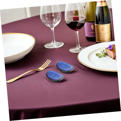 BESTYASH 5 Stück Teiliges Porzellan Essstäbchen Löffelhalter mit Yuanbao Keramik Blauglasur Eleganter Essbesteckständer für Stilvolles Tischdekor Zuhause Hotel und Party von BESTYASH