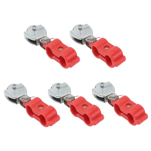 BESTYASH 5 Stück Teiliges Stahlseil Umlenkrollen mit Halbem Kunststoff Robuste Zugrollen Hohe Tragfähigkeit Glatte Laufräder Vielseitig für Industrieanwendungen Einfache Montage von BESTYASH