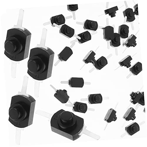 BESTYASH 50 Stück Mini Latching Druckknopf Schalter Mikro Push Button Schalter für Taschenlampen Elektronik DIY Einfache Installation Schwarz Pin Selbstverriegelnd BESTYASH 50 Stück Mini Latching Druckknopf Schalter Mikro Push Button Schalter für Taschenlampen Elektronik DIY Einfache Installation Schwarz Pin Selbstverriegelnd von BESTYASH