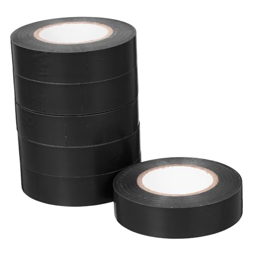 BESTYASH 6 Rollen Teiliges PVC Isolierband Selbstklebend Hitzebeständig Stark Haftend für Elektrische Isolierung Reparatur und Schutz von Kabeln Innen von BESTYASH