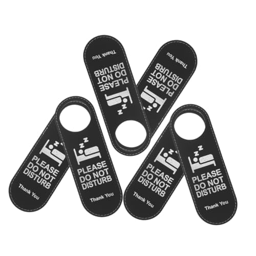 BESTYASH 6 Stück Doppelseitiges Türschild Bitte Stören und Bitte Reinigen aus Kunstleder Türgriffanhänger für Hotel Büro Schlafzimmer Privatsphärische Raumbeschilderung Vielseitig von BESTYASH