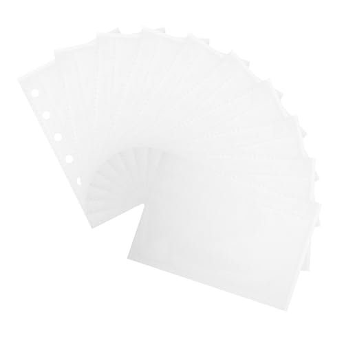 BESTYASH 60 Stück Teiliges Kunststoff Binder Seiten Schutzhüllen Transparente Plastik Seitenschoner für Scrapbook Ordner Dokumenten und Foto Schutz Wiederbefüllbar Einfach zu Verwenden von BESTYASH