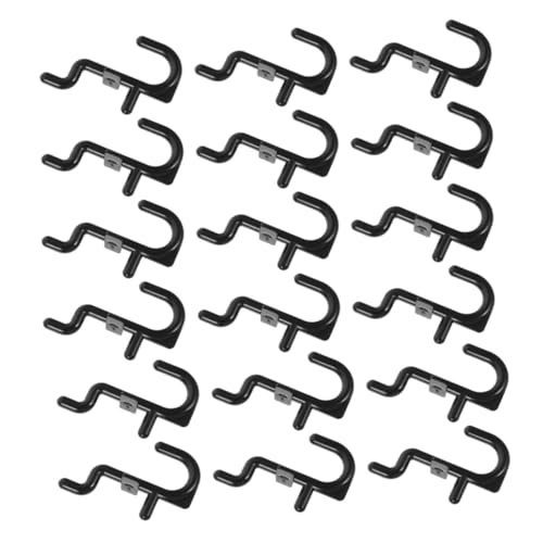 BESTYASH 60 Stück Teiliges Kunststoff Pegboard Haken Schwarz J form Robust und Vielseitig für Werkzeuglochwand Garage Büro Küche Aufbewahrung Zubehör von BESTYASH