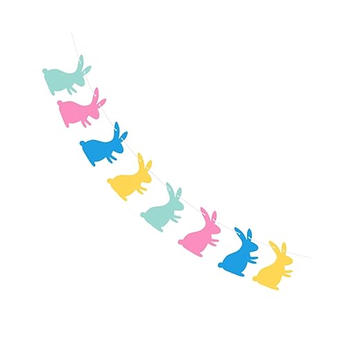 BESTYASH 8 Stück Teiliges Osterhasen Banner aus Filz Bunte Wimpelkette mit Kaninchen Wiederverwendbare Osterparty Dekoration für Innen und Außenbereiche Vielseitig Hängbar für Fenster BESTYASH 8 Stück Teiliges Osterhasen Banner aus Filz Bunte Wimpelkette mit Kaninchen Wiederverwendbare Osterparty Dekoration für Innen und Außenbereiche Vielseitig Hängbar für Fenster von BESTYASH