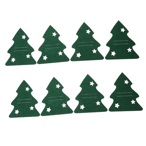 BESTYASH 8 Stück Teiliges Weihnachtsbaum Bestecktaschen aus Filz Niedliche Besteckaufbewahrung für Festliche Weihnachtstischdeko Leicht und Langlebig für Weihnachtsfeiern und Dinner von BESTYASH