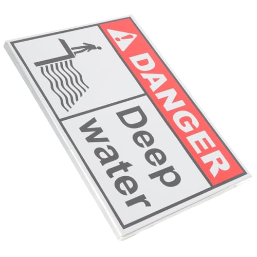 BESTYASH Aluminium Warnschild Tiefwasser Gefahrenzone Robustes Outdoorschild für See und Teich Sicherheitszeichen BESTYASH Aluminium Warnschild Tiefwasser Gefahrenzone Robustes Outdoorschild für See und Teich Sicherheitszeichen von BESTYASH