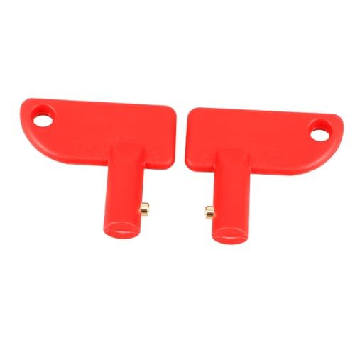 BESTYASH Batterie disconnect schaltergriff aus Robustem Kompakte Zuverlässiger Trennschaltergriff für Auto Lkw und Boot Einfache Montage Praktisches Abschaltsystem Rot von BESTYASH