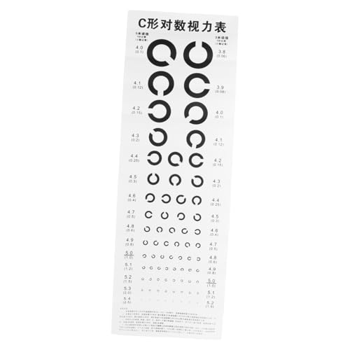 BESTYASH C Wand Sehtafel PVC Visustesttafel für Augenuntersuchung Zuhause Schule Klare Druckqualität Robust von BESTYASH