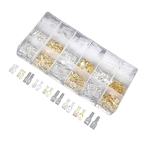 BESTYASH Crimp Terminal Steckverbinder mit Isolierhülsen Männlich Weiblich Flachsteckverbinder für Sichere und Schnelle Kabelverbindungen Langlebig und Installieren von BESTYASH