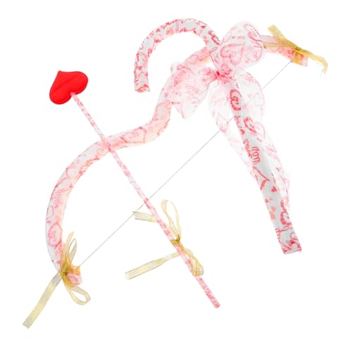 BESTYASH Cupid Bogen und Magischer Stock Set Rotes Herz design Vielseitige Cosplay Requisiten für Halloween und Valentinstag Leicht Tragbar Auffällige Verzierungen für Maskenbälle und von BESTYASH
