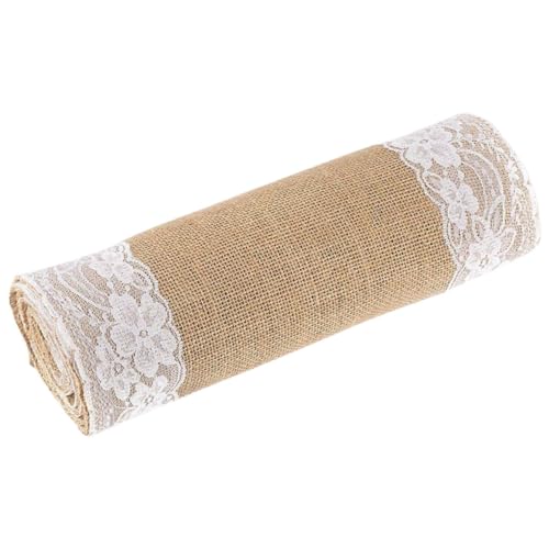 BESTYASH Dekorativer Tischläufer aus Jute für Hochzeiten und Partys Tischdekoration für Buffets und Esstische Rustikales Design Vielseitig Einsetzbar von BESTYASH