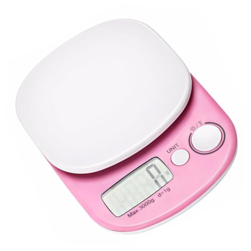 BESTYASH Digitale Küchenwaage Kunststoff Kapazität Präzision Hohe Genauigkeit Tragbare Lebensmittelwaage ohne Batterie für Haushalt und Kochen von BESTYASH